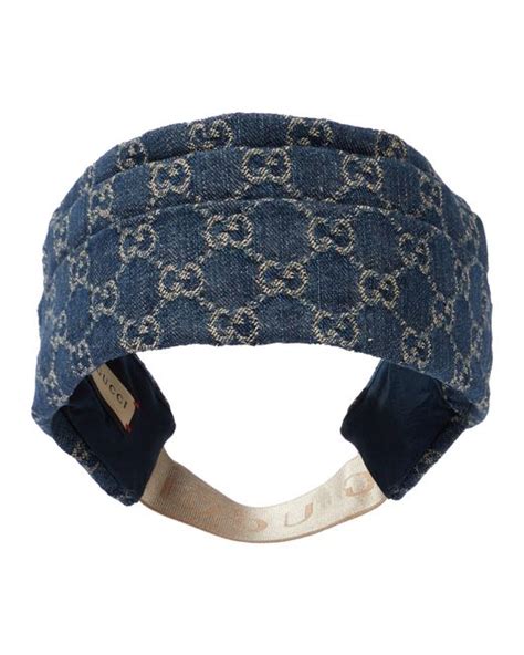 gucci headband denim|Gucci padded headband.